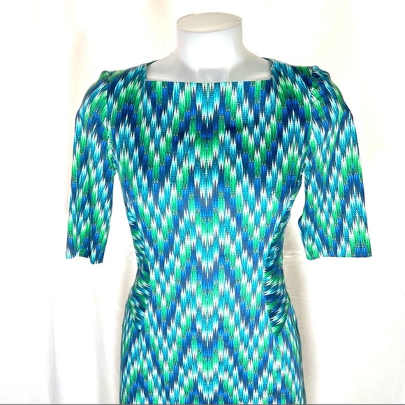 Milly of New York Vintage Psychedelic Geometic Pattern Shift - Picture 1 of 7